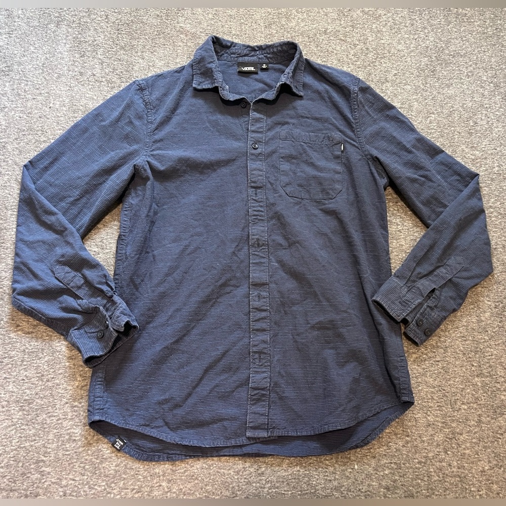 Vans Shirt Mens Medium Blue Flannel soft Button up Long Sleeve